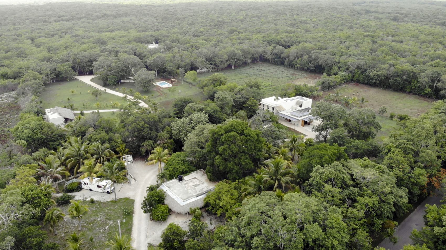 La ferme au Yucatán où se trouve la caravane Liberty